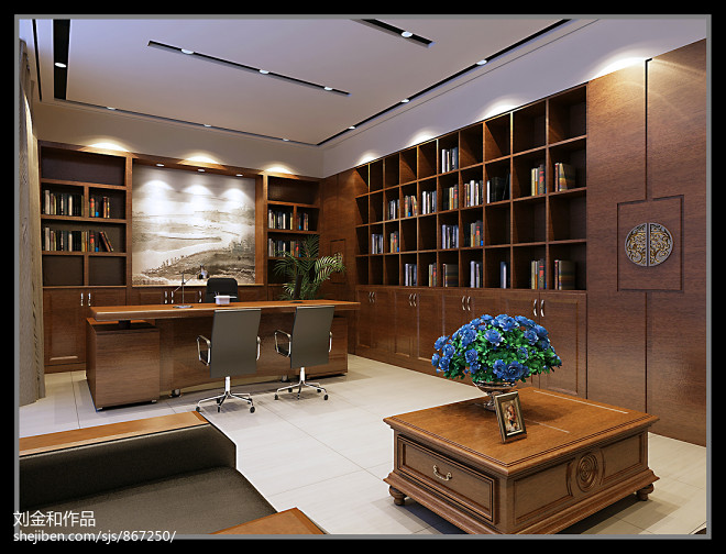 縣長,書記辦公室-裝修設計效果圖-劉金和設計師作品-設計本