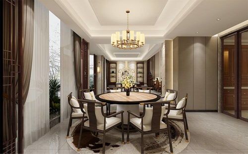 傳家裝飾裝修設計案例鑒賞 大開大合的新中式大宅 珠海亨泰山莊別墅